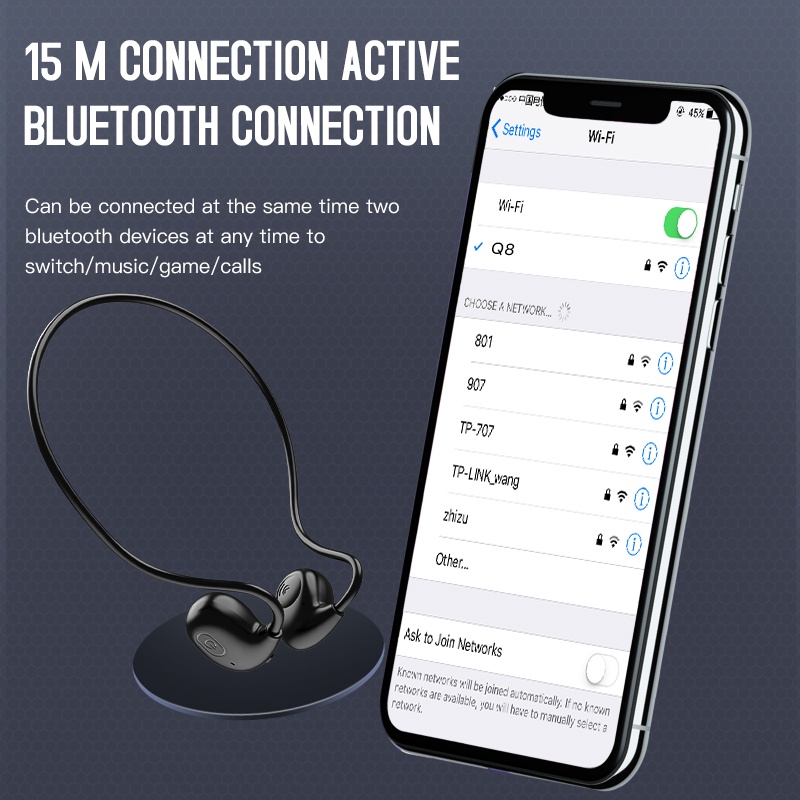 Sprise Tai Nghe bluetooth 5.3 Không Dây q8 Chống Ồn Có Móc Vành Tai