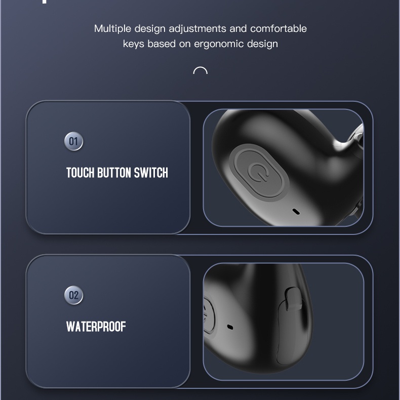 Sprise Tai Nghe bluetooth 5.3 Không Dây q8 Chống Ồn Có Móc Vành Tai