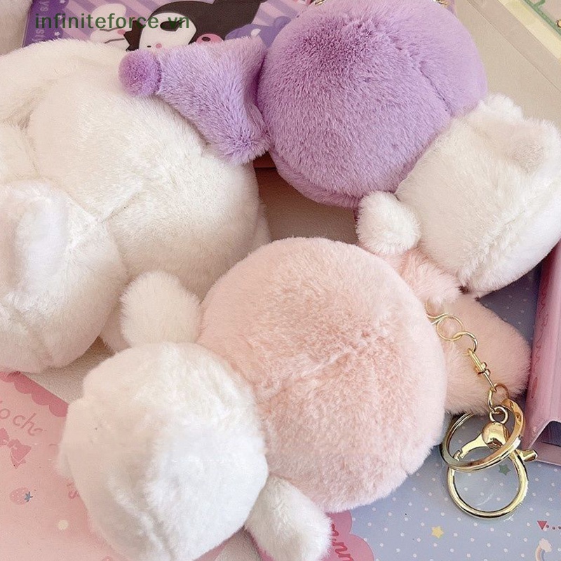 Móc Khóa Hình Búp Bê anime kuromi melody cinnamoroll Nhồi Bông Đáng Yêu Trang Trí Xe Hơi