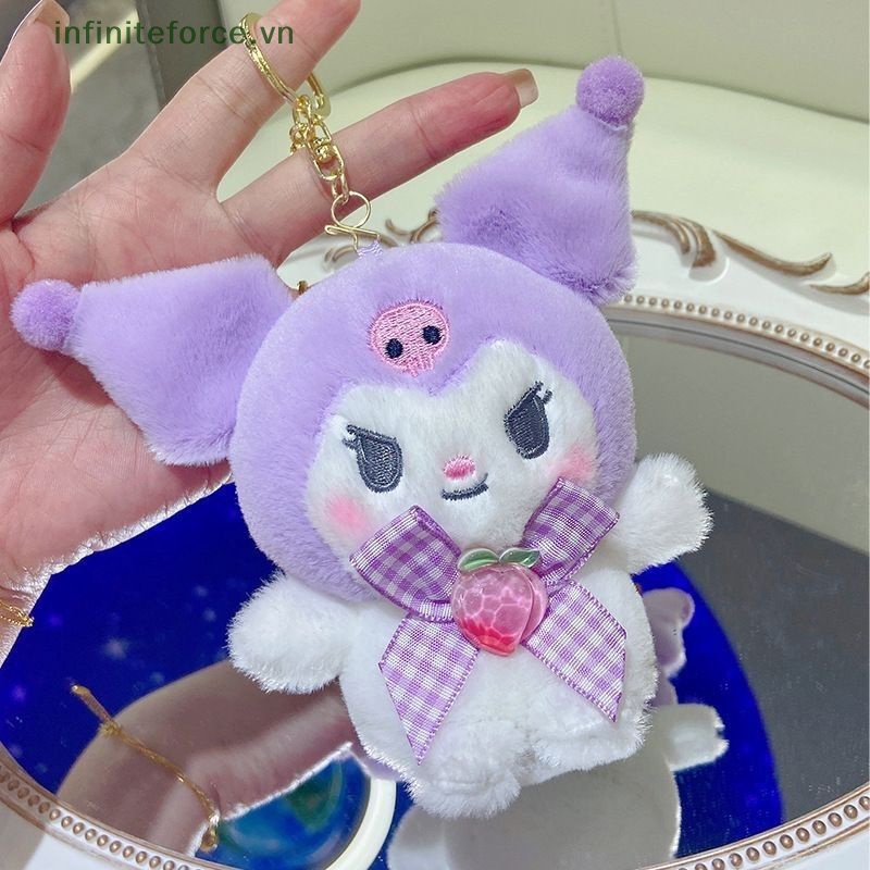 Móc Khóa Hình Búp Bê anime kuromi melody cinnamoroll Nhồi Bông Đáng Yêu Trang Trí Xe Hơi