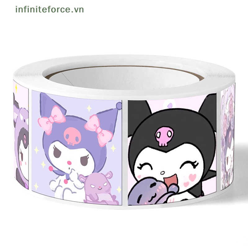 Cuộn 500 Miếng Dán Trang Trí Họa Tiết Hoạt Hình Dễ Thương