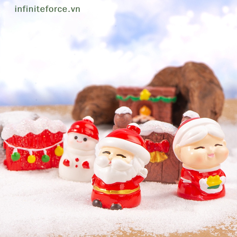 Mô Hình Trang Trí Phong Cảnh Giáng Sinh Mini Bằng Nhựa resin