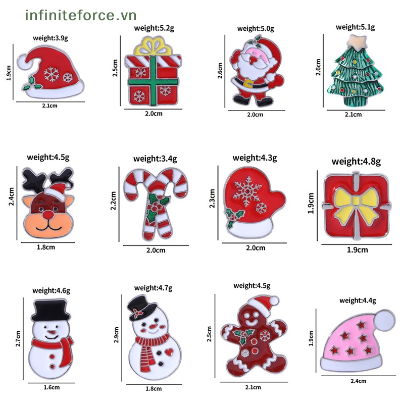 Ghim Cài Áo Họa Tiết Giáng Sinh Hoạt Hình Dễ Thương Trang Trí Cây Thông Noel