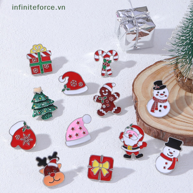 Ghim Cài Áo Họa Tiết Giáng Sinh Hoạt Hình Dễ Thương Trang Trí Cây Thông Noel