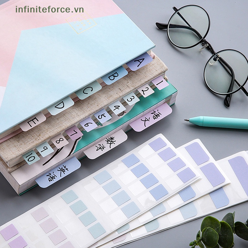 Bộ 240 Thẻ Ghi Chú Đánh Dấu Sách Nhiều Màu Có Thể Tháo Rời