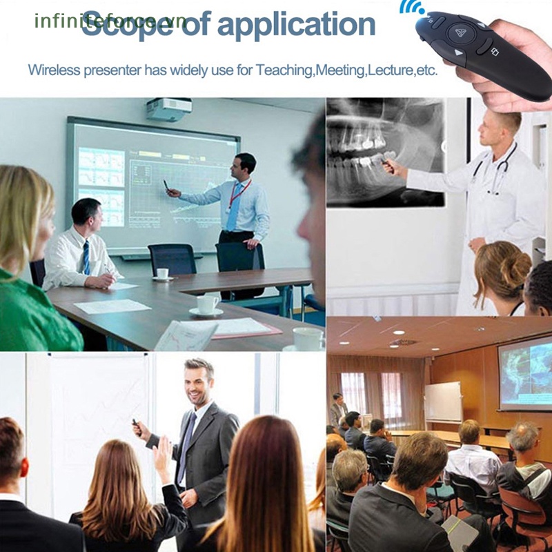 Bút Thuyết Trình Không Dây usb 2.4ghz Có Đèn Đỏ Điều Khiển Từ Xa Cho Giáo Viên