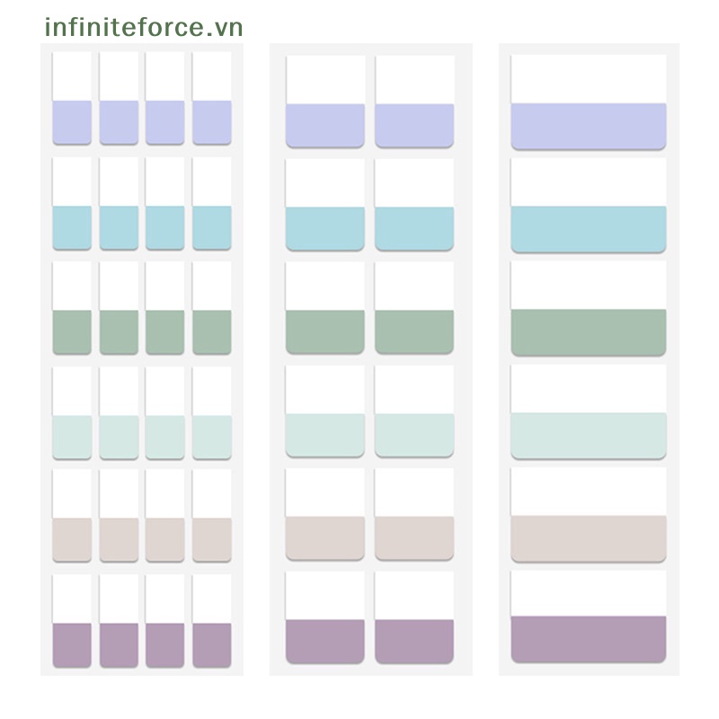 Bộ 240 Thẻ Ghi Chú Đánh Dấu Sách Nhiều Màu Có Thể Tháo Rời