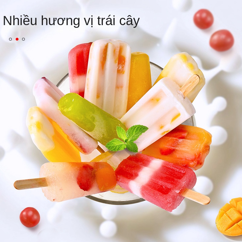 Khuôn Làm Kem gelato Hai Hình Dạng Có Nắp Đậy