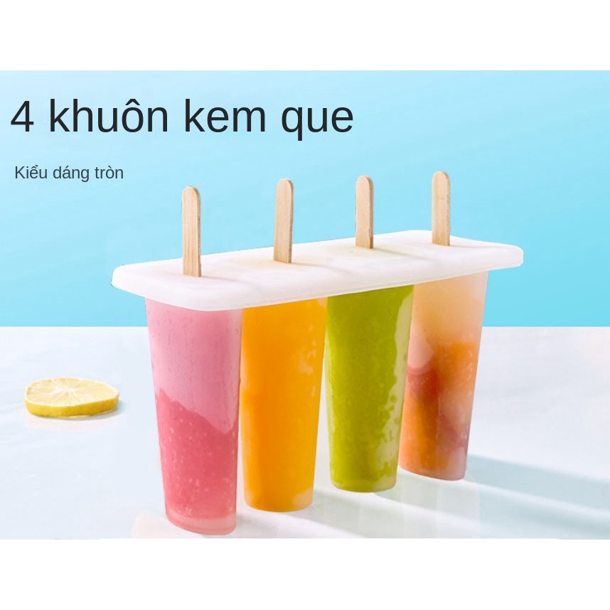 Khuôn Làm Kem gelato Hai Hình Dạng Có Nắp Đậy