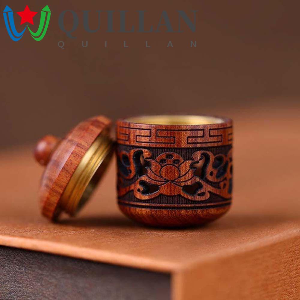 Hộp Đựng Thuốc Bằng Gỗ Hình Đèn Lồng Hoa Sen mini Phong Cách Trung Hoa