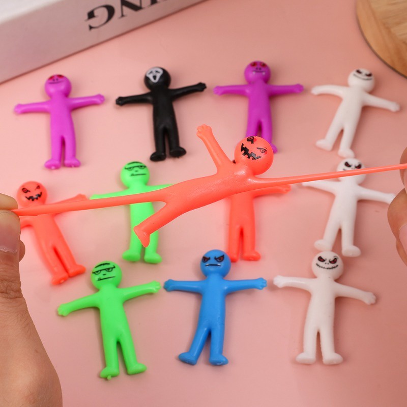 Set 1 / 5 Đồ Chơi Bóp Tay Hình Người Đàn Ông halloween Nhiều Màu Sắc Giải Tỏa Căng Thẳng