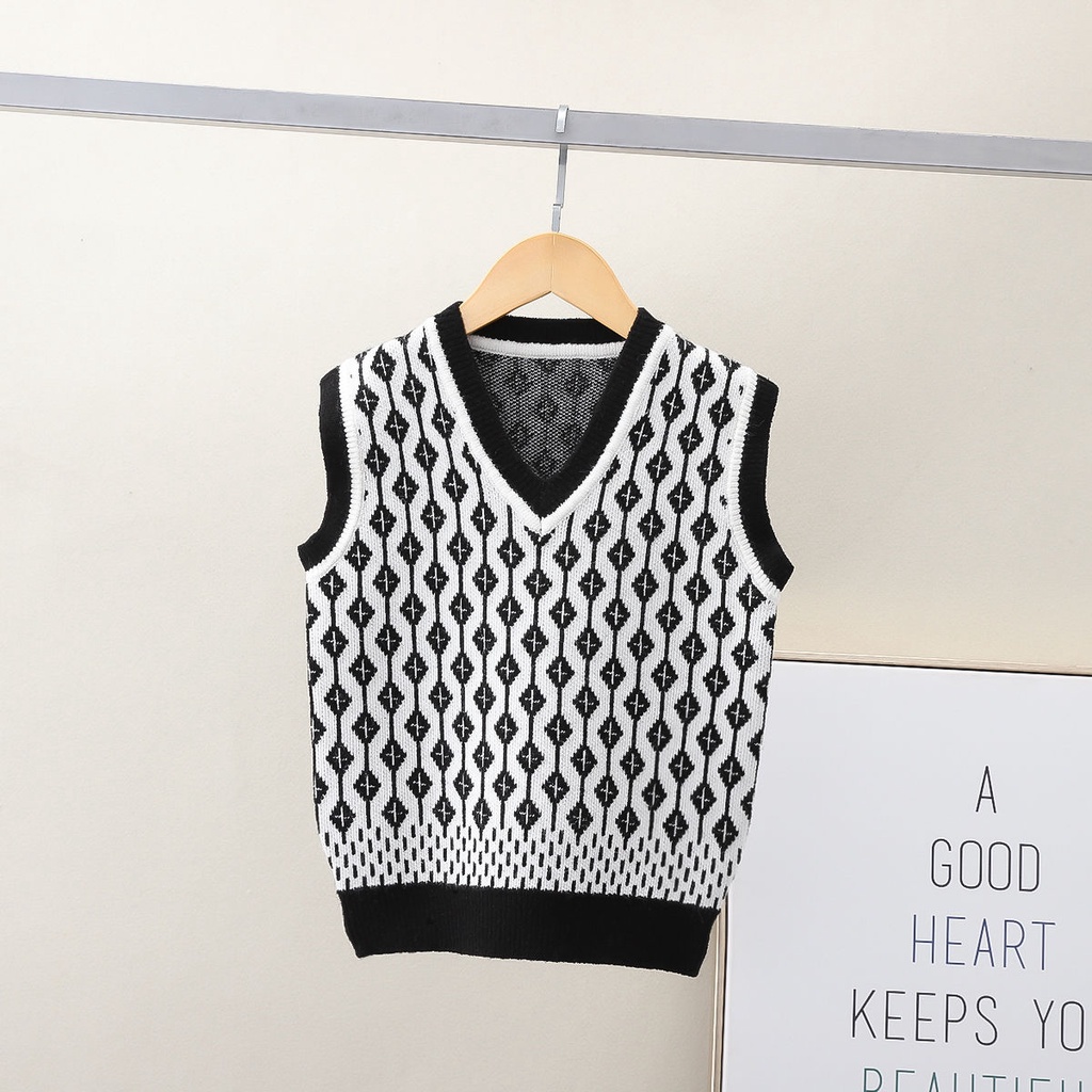 Áo Khoác Dệt Kim Không Tay Phong Cách Công Chúa Thời Trang Xuân Thu Hàn Quốc Mới Cho Bé Gái