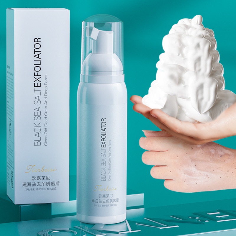 Muối Biển Đen tẩy tế bào chết mousse bọt khuôn mặt làm sạch và giữ ẩm cho lỗ chân lông cho nam giới và phụ nữ