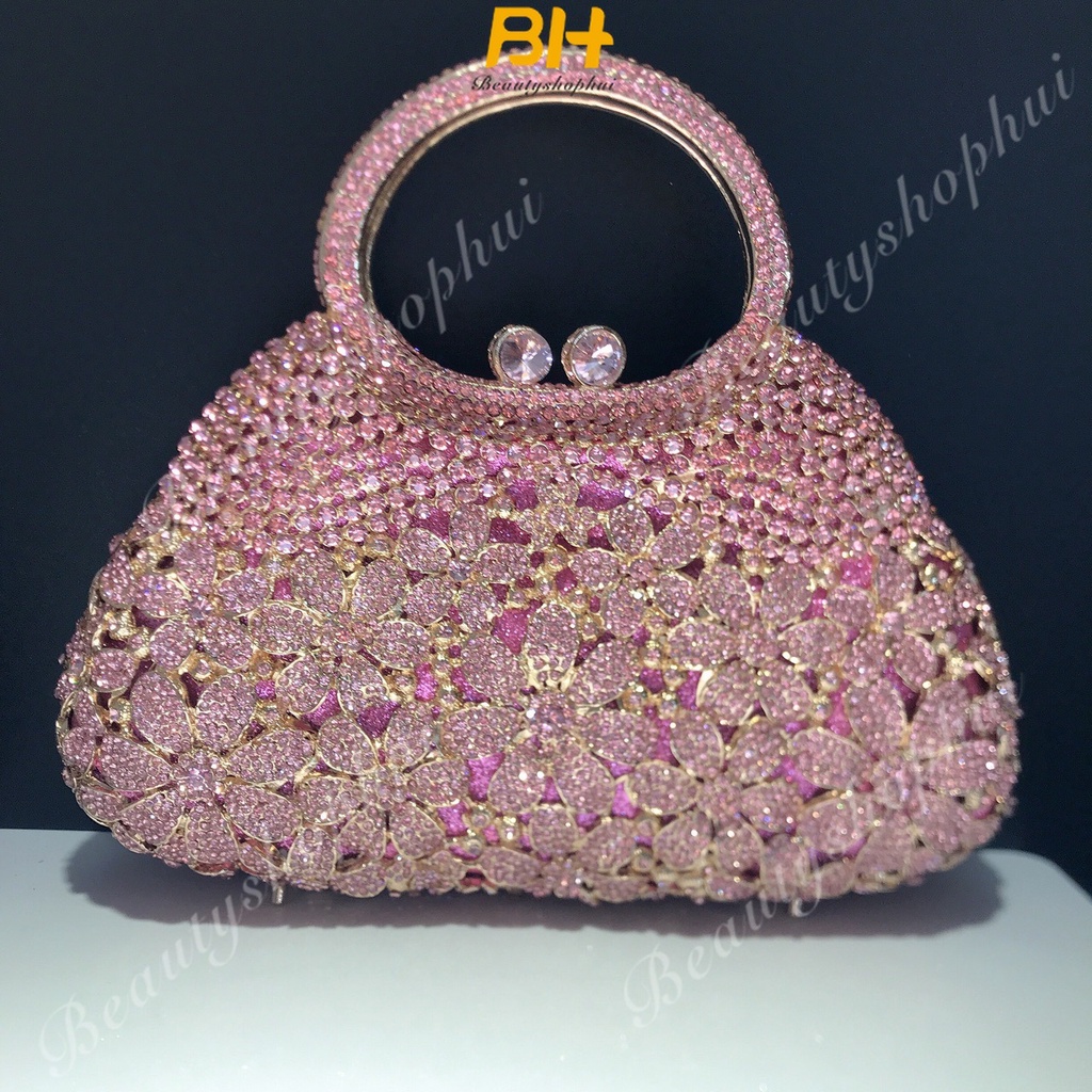 Mới Túi Xách Đeo Vai Đính Đá Họa Tiết Hoa Cúc Nhỏ Dễ Thương Cho Nữ