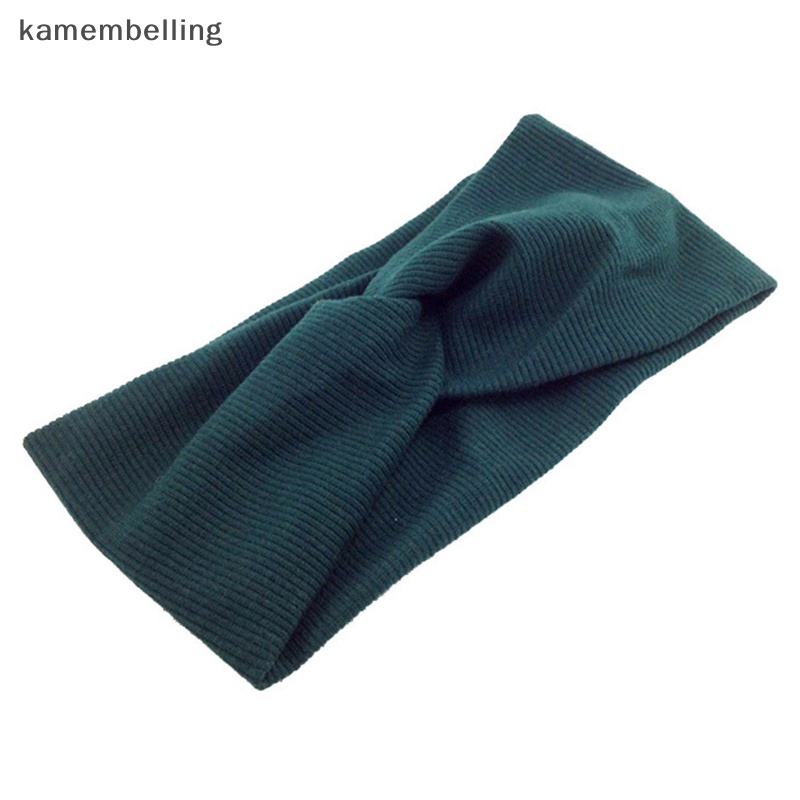 Kamembelling Băng Đô Cài Tóc Co Giãn Màu Trơn Phong Cách vintage Cho Nữ