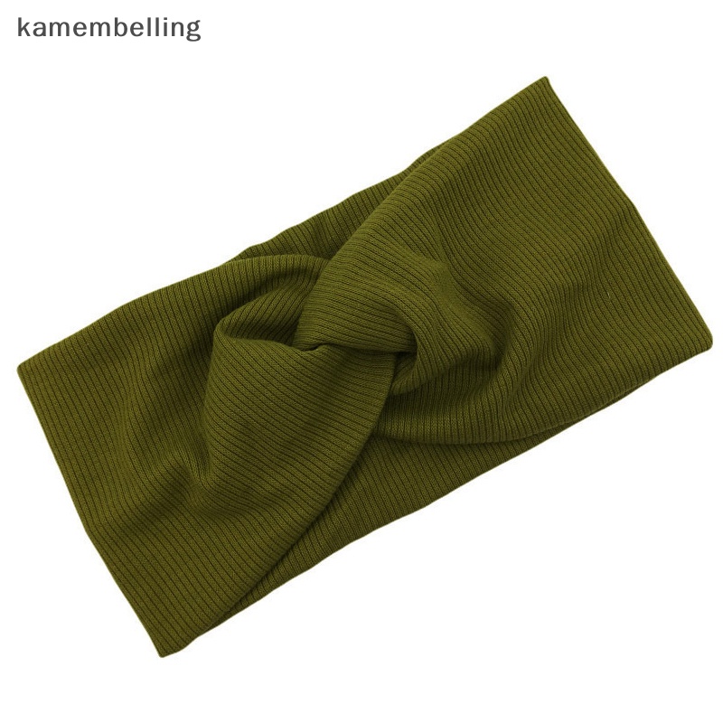 Kamembelling Băng Đô Cài Tóc Co Giãn Màu Trơn Phong Cách vintage Cho Nữ