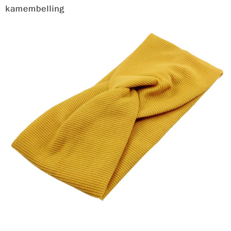 Kamembelling Băng Đô Cài Tóc Co Giãn Màu Trơn Phong Cách vintage Cho Nữ