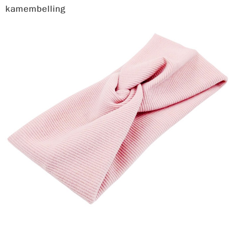 Kamembelling Băng Đô Cài Tóc Co Giãn Màu Trơn Phong Cách vintage Cho Nữ