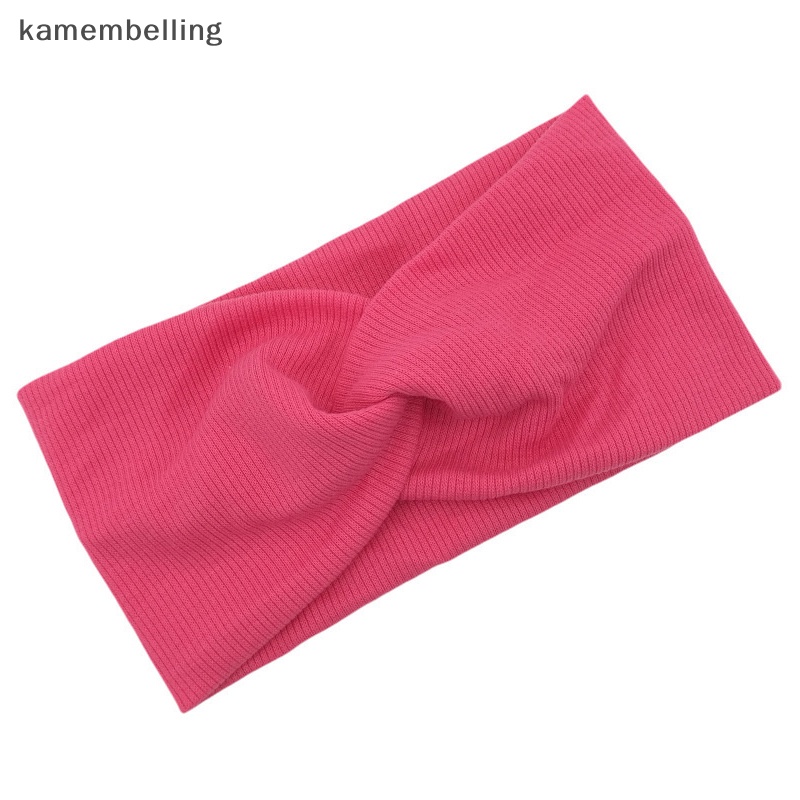 Kamembelling Băng Đô Cài Tóc Co Giãn Màu Trơn Phong Cách vintage Cho Nữ