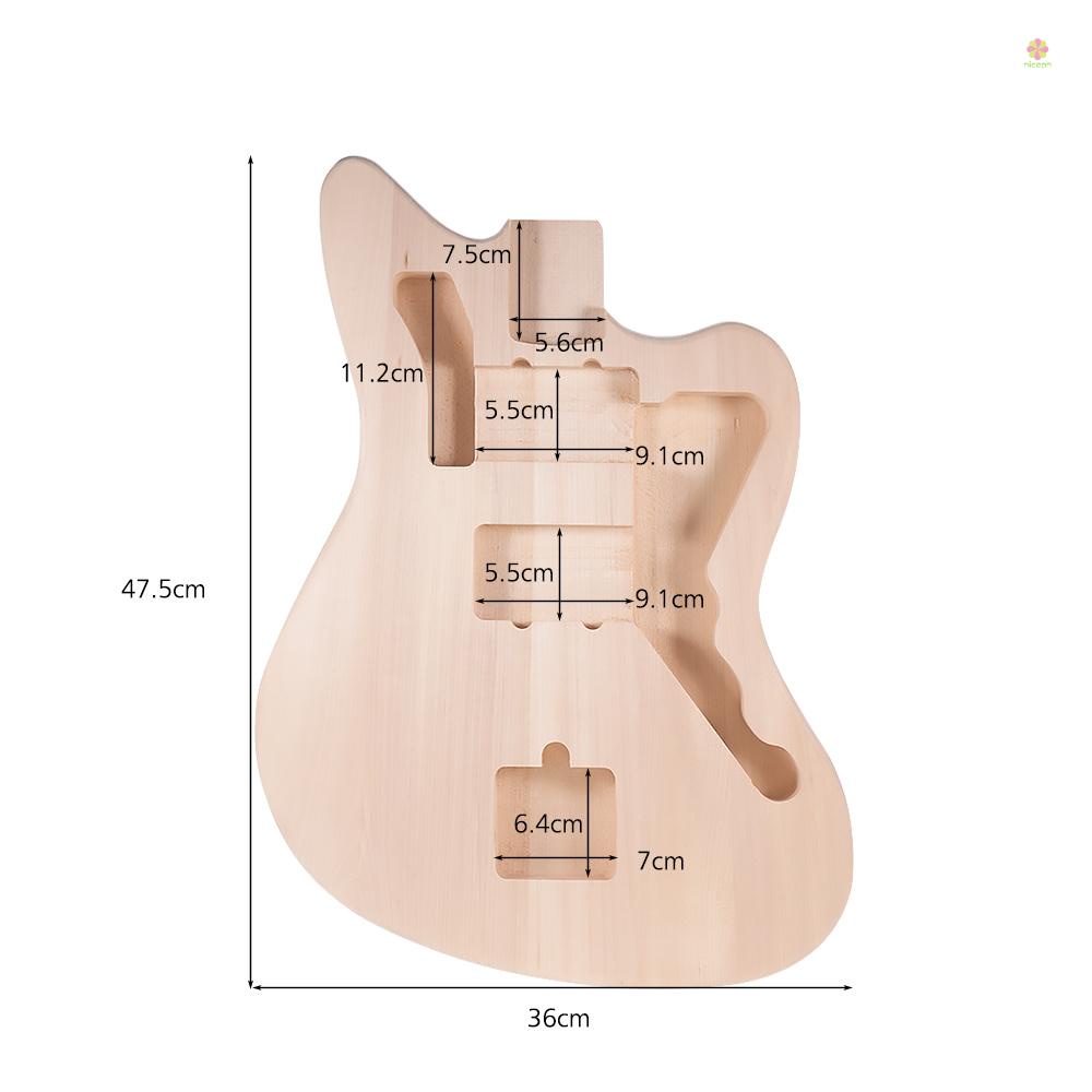 Nicephoto Thân Đàn guitar Điện mzb-t diy Bằng Gỗ basswood