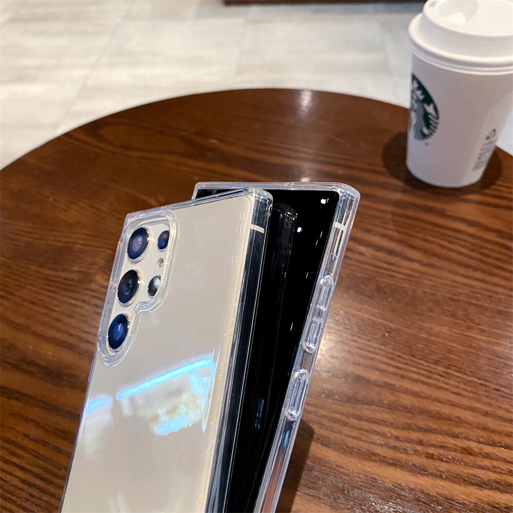 Ốp Điện Thoại Họa Tiết Trái Tim Màu laser Cho samsung galaxy s23ultra s22 / s22plus / s22ultra / s23 / s23plus