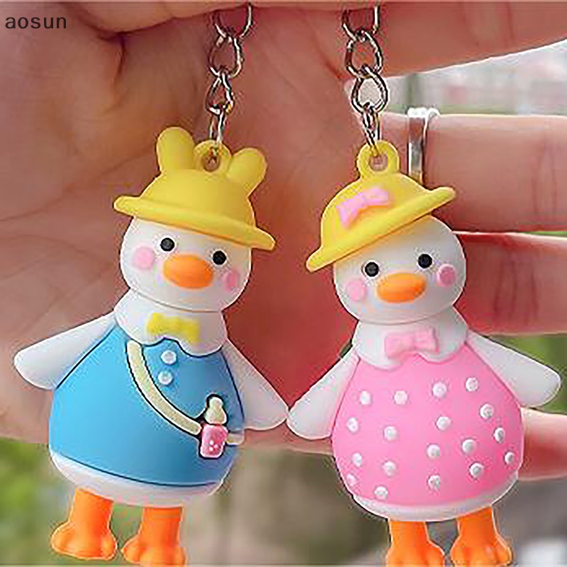 Aosun Móc Chìa Khóa Hình Vịt Con Dễ Thương Sáng Tạo