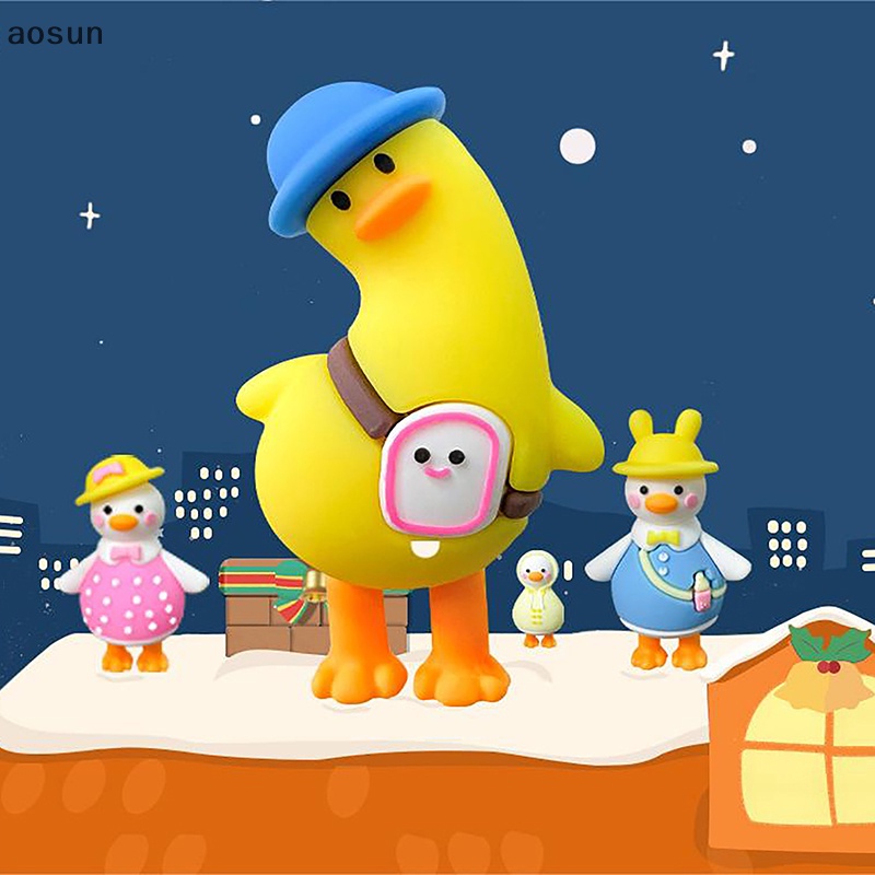 Aosun Móc Chìa Khóa Hình Vịt Con Dễ Thương Sáng Tạo