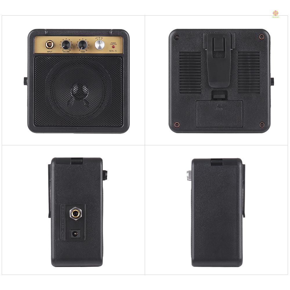 Nicephoto Loa Khuếch Đại Âm Thanh Đàn guitar mini 1w Với Đầu Ra 6.35mm 1 / 4 inch