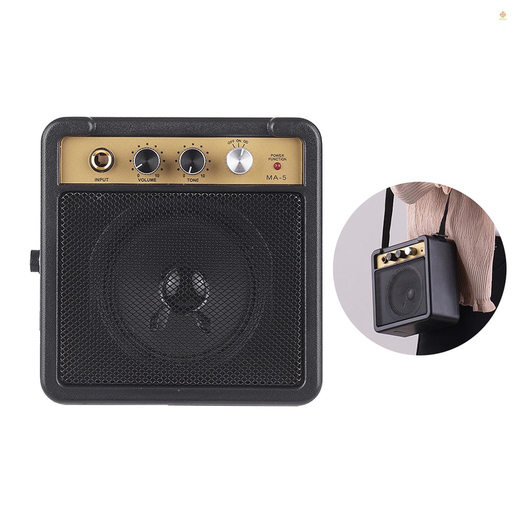 Nicephoto Loa Khuếch Đại Âm Thanh Đàn guitar mini 1w Với Đầu Ra 6.35mm 1 / 4 inch