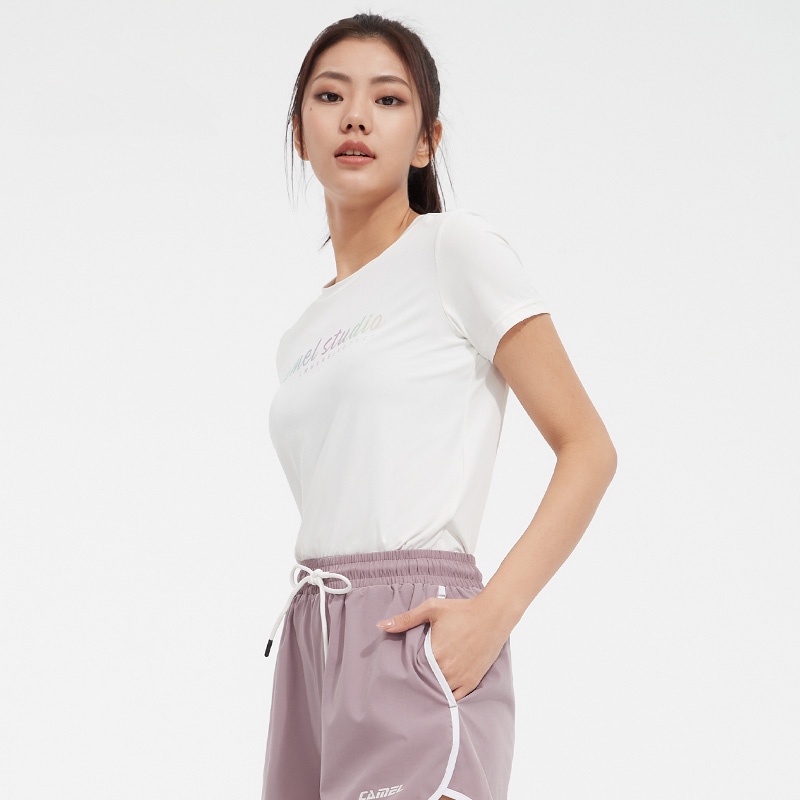 CAMEL SPORTS Áo Thun Thể Thao Ngắn Tay Thấm Hút Mồ Hôi Chất Lượng Dành Cho Nữ