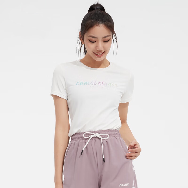 CAMEL SPORTS Áo Thun Thể Thao Ngắn Tay Thấm Hút Mồ Hôi Chất Lượng Dành Cho Nữ