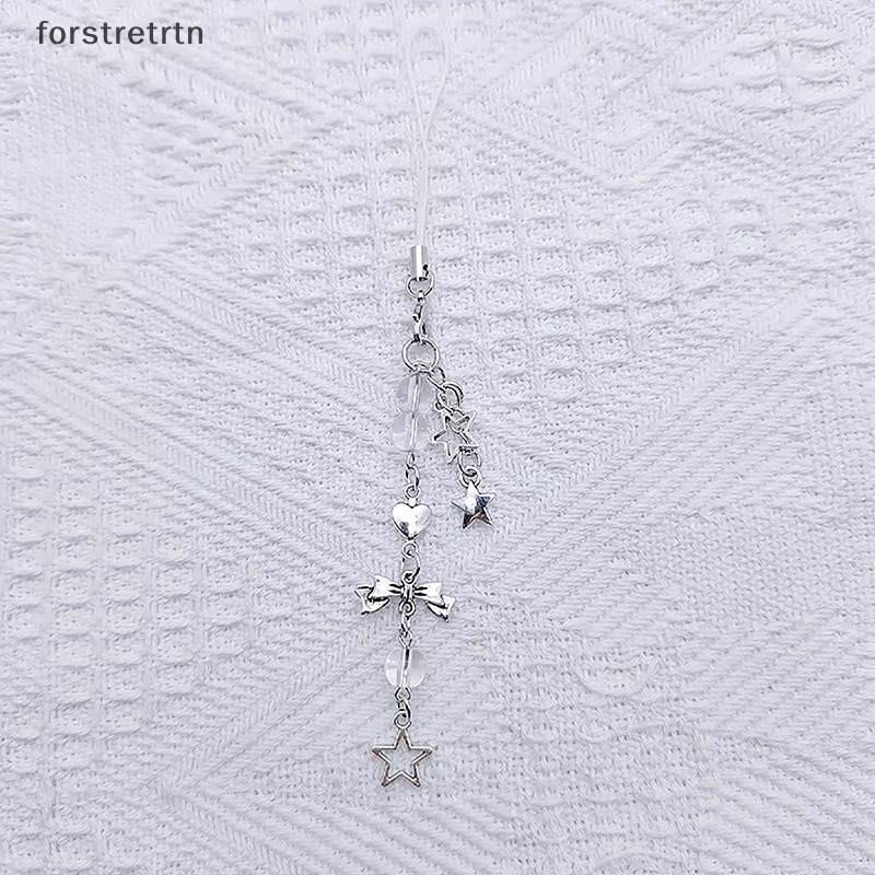 Forstretn Móc Điện Thoại Bằng Kim Loại Hình Ngôi Sao Năm Cánh Đính Đá Ngọt Ngào