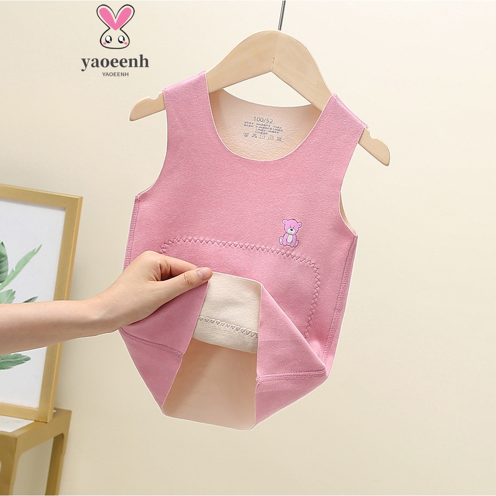 【YAOEENH】Áo Khoác Len Không Tay 100-170cm Giữ Ấm Mùa Thu Đông Cho Bé