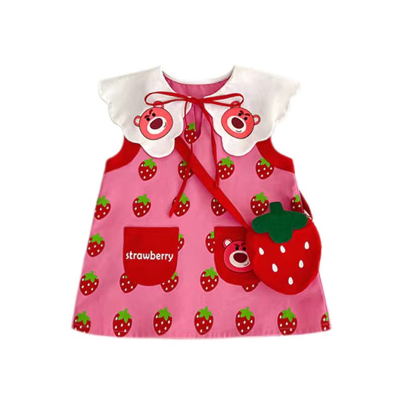 Aiyaya đầm bé gái Váy công chúa gấu dâu dễ thương  từ 5-34kg