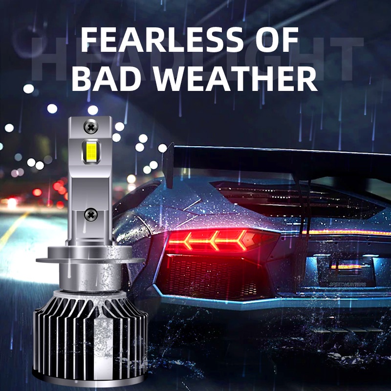 Bộ 2 Đèn Pha led 6000k Siêu Sáng h1 / h4 / h7 / h11 / 9005 / 9006 50w 10000lm Không Thấm Nước ip68