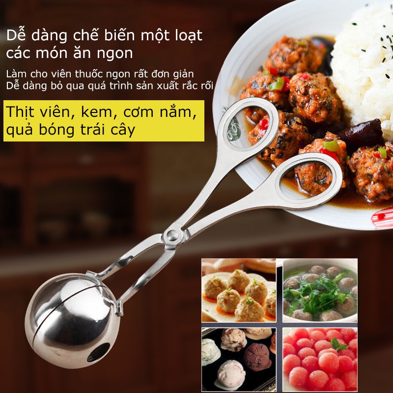 Dụng Cụ Làm Thịt Viên Bằng Thép Không Gỉ Làm Gạo Thịt Cá Tự Làm Kẹp Thịt Viên Nhồi Bông, Khuôn Thịt Viên-MCKES