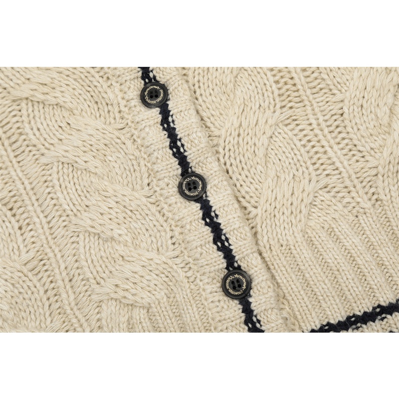 Áo cardigan Dệt Kim Tay Dài In Hình Mặt Cười chessboard Mặt Cười Thời Trang Đường Phố unisex