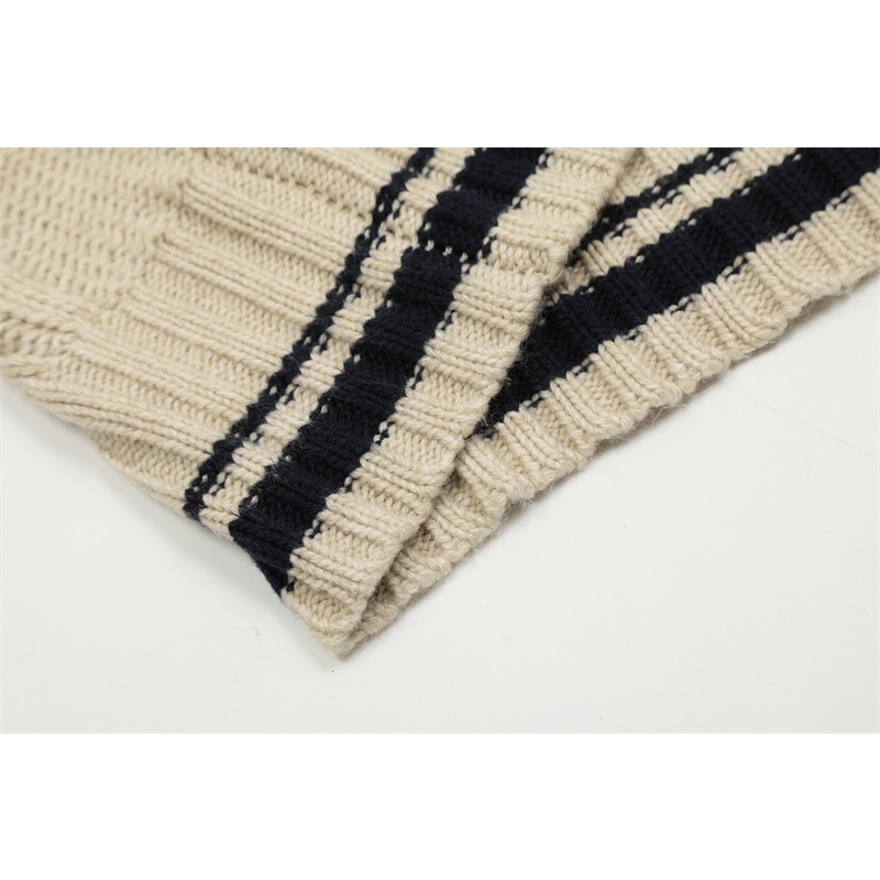 Áo cardigan Dệt Kim Tay Dài In Hình Mặt Cười chessboard Mặt Cười Thời Trang Đường Phố unisex