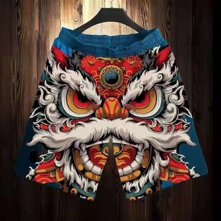Quần short nam xếp ly in ren lên quần short