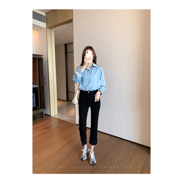 Áo Sơ Mi Voan Dáng Rộng Thời Trang Mùa Thu 2023 Dành Cho Nữ