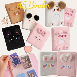 A5 Chất Kết Dính Kawaii Chó Con Thỏ Sang Trọng Tay Lomo Thẻ Lưu Trữ Album Ảnh Bìa Trong Suốt Túi Bộ Sưu Tập Sách Văn Phòng Phẩm