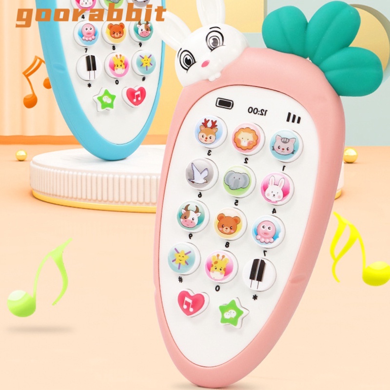 Đồ Chơi Điện Thoại Di Động Hình Dê Hoạt Hình Có Nhạc Giáo Dục Sớm Cho Bé