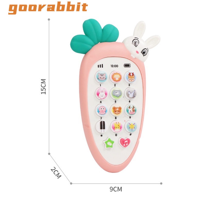 Đồ Chơi Điện Thoại Di Động Hình Dê Hoạt Hình Có Nhạc Giáo Dục Sớm Cho Bé