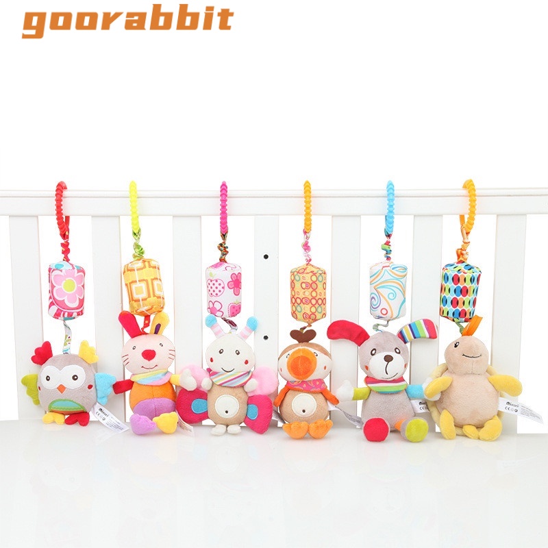 Goorabbit Chuông Gió Đồ Chơi Nhồi Bông Treo Xe Hơi / Giường Ngủ Đa Năng Có Nhạc Hình Động Vật Hoạt Hình Cho Bé