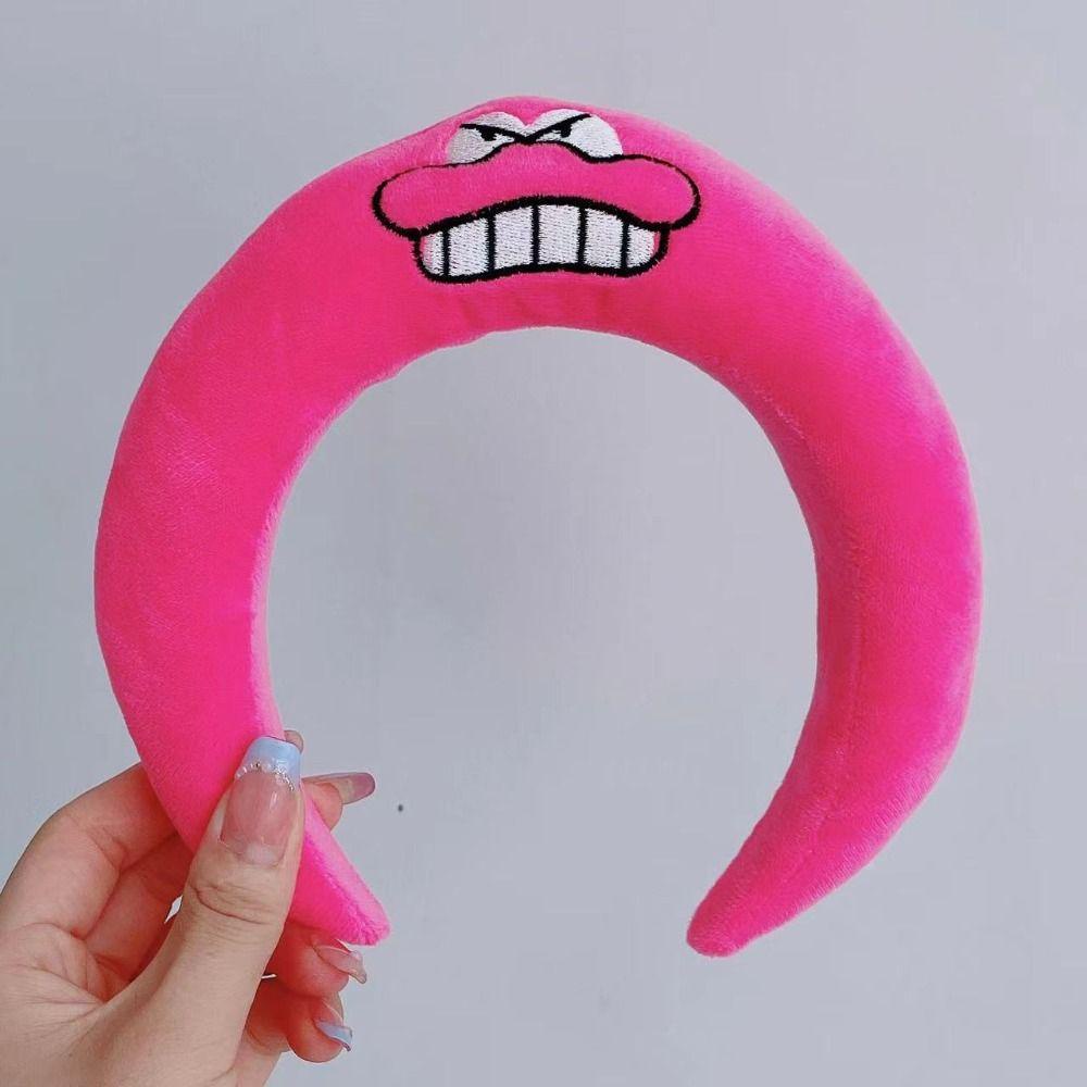 Daron1 Băng Đô Cài Tóc Vải Lông Họa Tiết Hoạt Hình Cậu Bé Bút Chì Ba Chiều Phong Cách Hàn Quốc