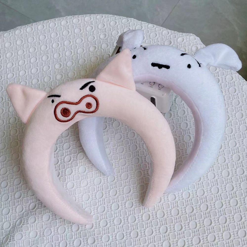 Shanlin Băng Đô Cài Tóc Bằng Vải Bông Ba Chiều Hình shin-chan Vui Nhộn Hóa Trang Phong Cách Hàn Quốc