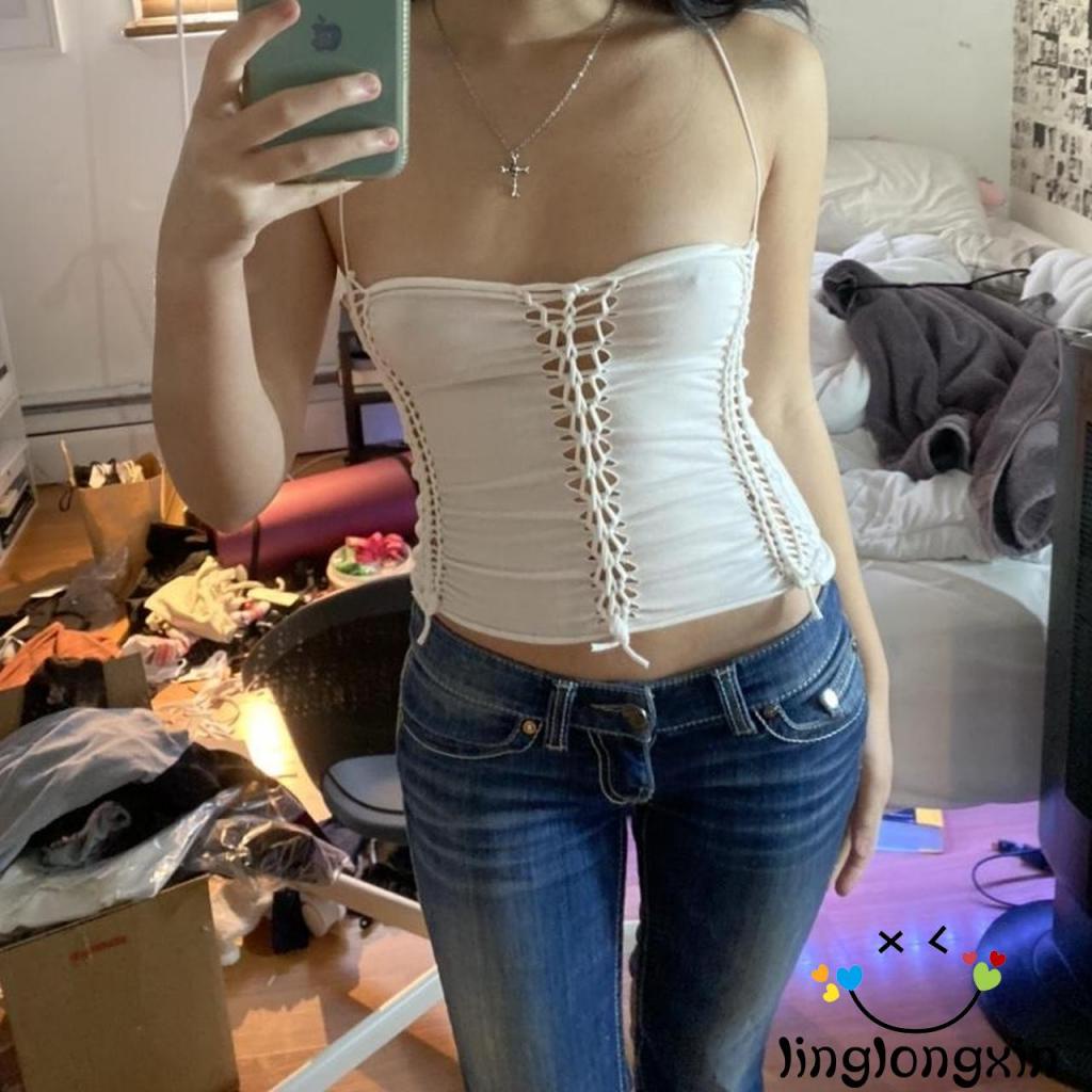 Áo 2 Dây Hở Lưng Thời Trang Mùa Hè Quyến Rũ Cho Nữ