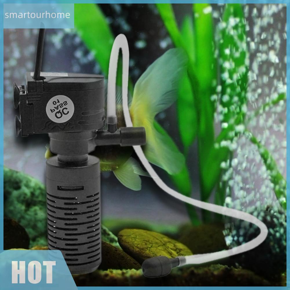 Máy Bơm Oxy Bằng Nhựa 3 Trong 1 Màu Đen Đa Năng 3w Dành Cho Bể Cá