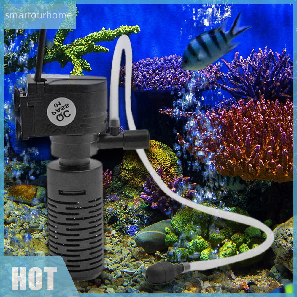 Máy Bơm Oxy Bằng Nhựa 3 Trong 1 Màu Đen Đa Năng 3w Dành Cho Bể Cá