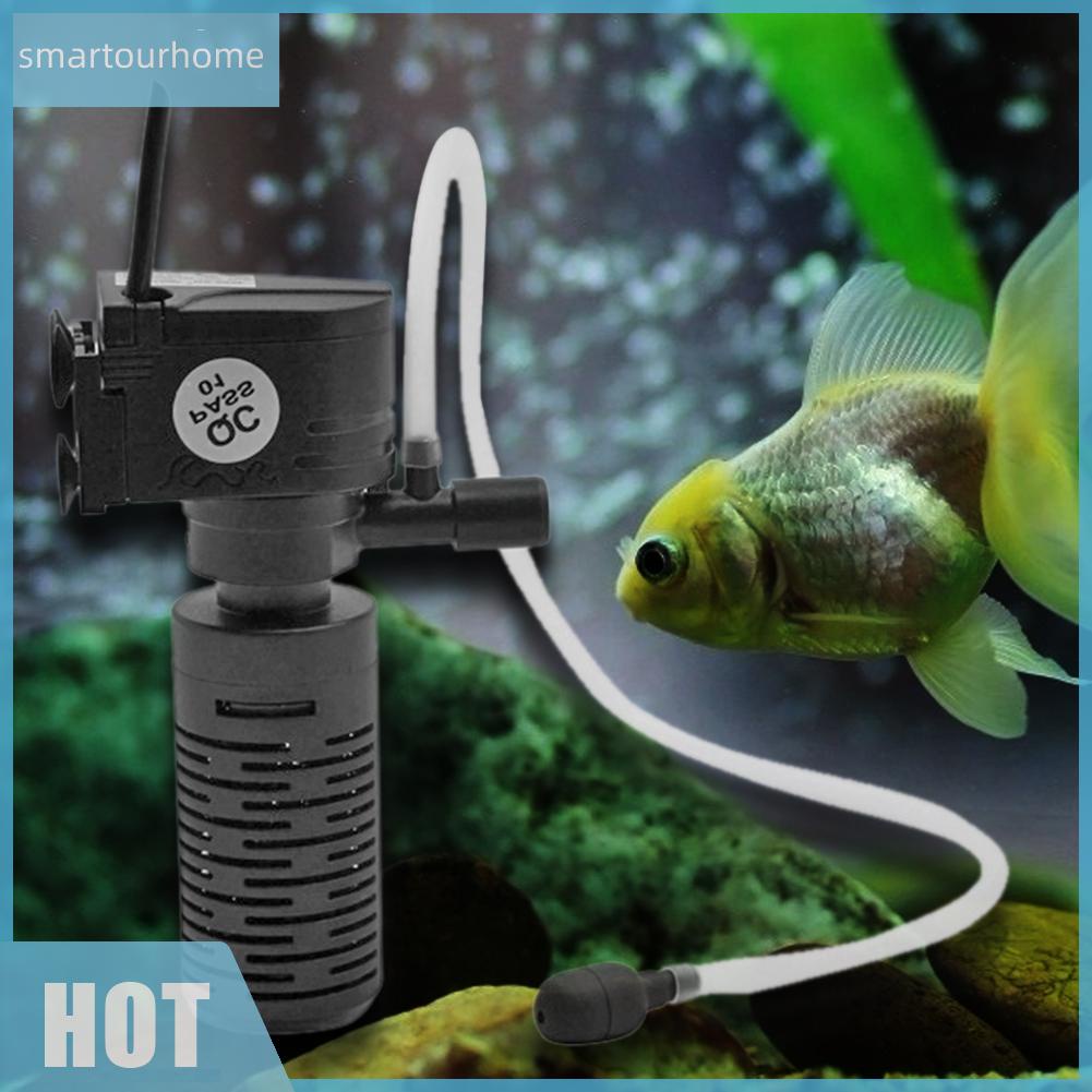 Máy Bơm Oxy Bằng Nhựa 3 Trong 1 Màu Đen Đa Năng 3w Dành Cho Bể Cá
